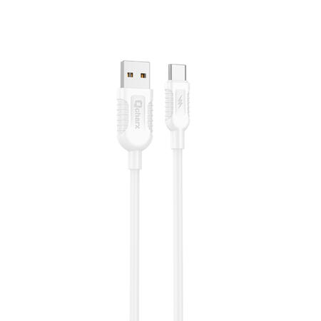 qcharx-athens-usb-to-type-c-cable-3a-18w-1-m-pvc-white