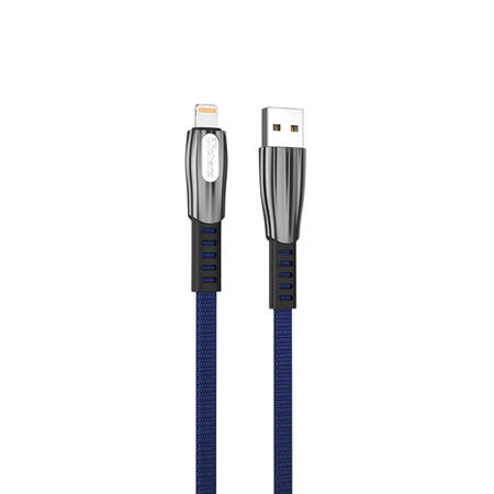 qcharx-florence-cable-usb-a-lightning-3a-1-m-zinc-azul-cordon-plano-premium