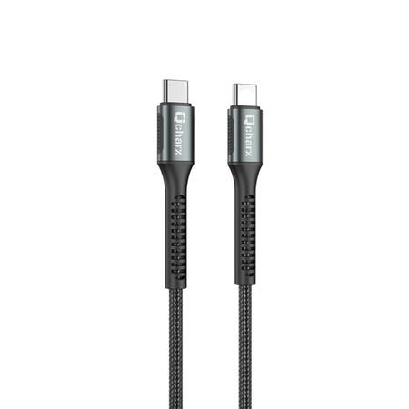 qcharx-prague-cable-tipo-c-a-tipo-c-3a-100w-1-m-aleacion-de-aluminio-negro-cable-trenzado-suave