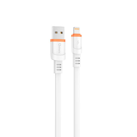 qcharx-rome-cable-usb-a-lightning-3a-1-m-pvc-plano-blanco