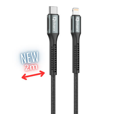 qcharx-prague-type-c-to-lightning-cable-3a-20w-2-m-aluminium-alloy-black-soft-braided-cable